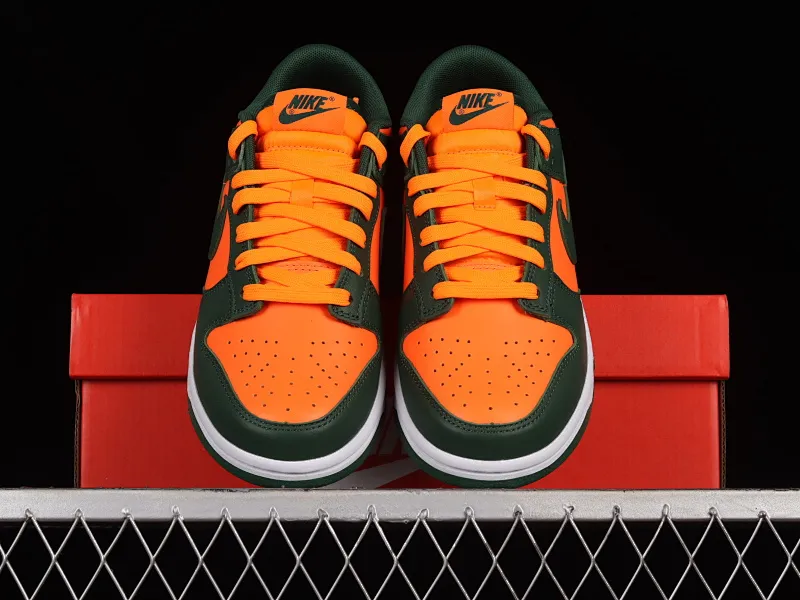 All categories Nk SB Dunk series Nk SB Dunk Low low-top sneakers C version Nk SB Dunk Low "Miami Hurricanes" orange green SB low-top casual sneakers DD1391-300